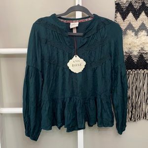 Knox Rose Dark Green Blouse